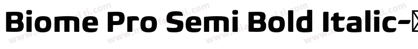 Biome Pro Semi Bold Italic字体转换